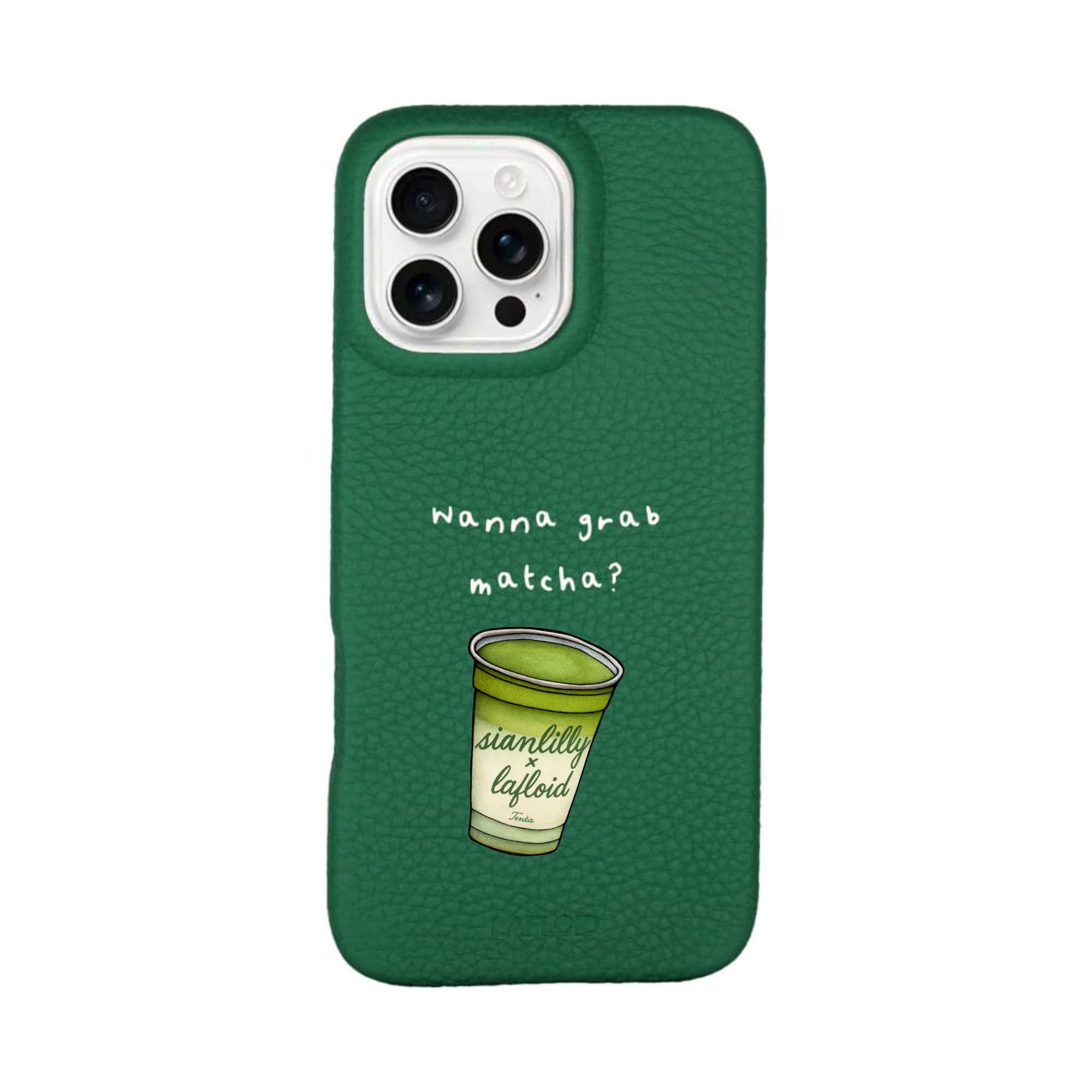 Funda iPhone 16 PRO MAX Green "Wanna grab matcha?”