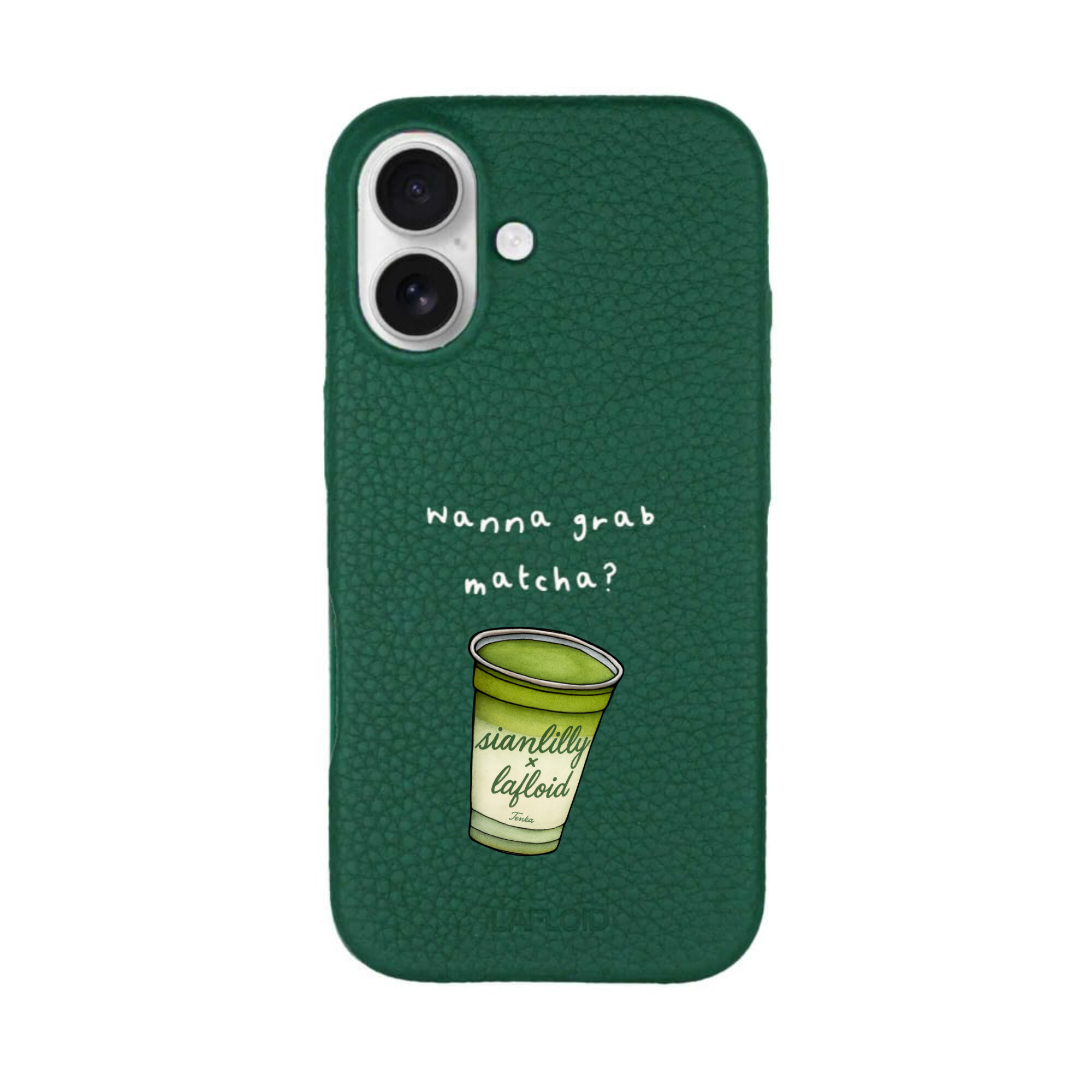 Funda iPhone 17 Green "Wanna grab matcha?"