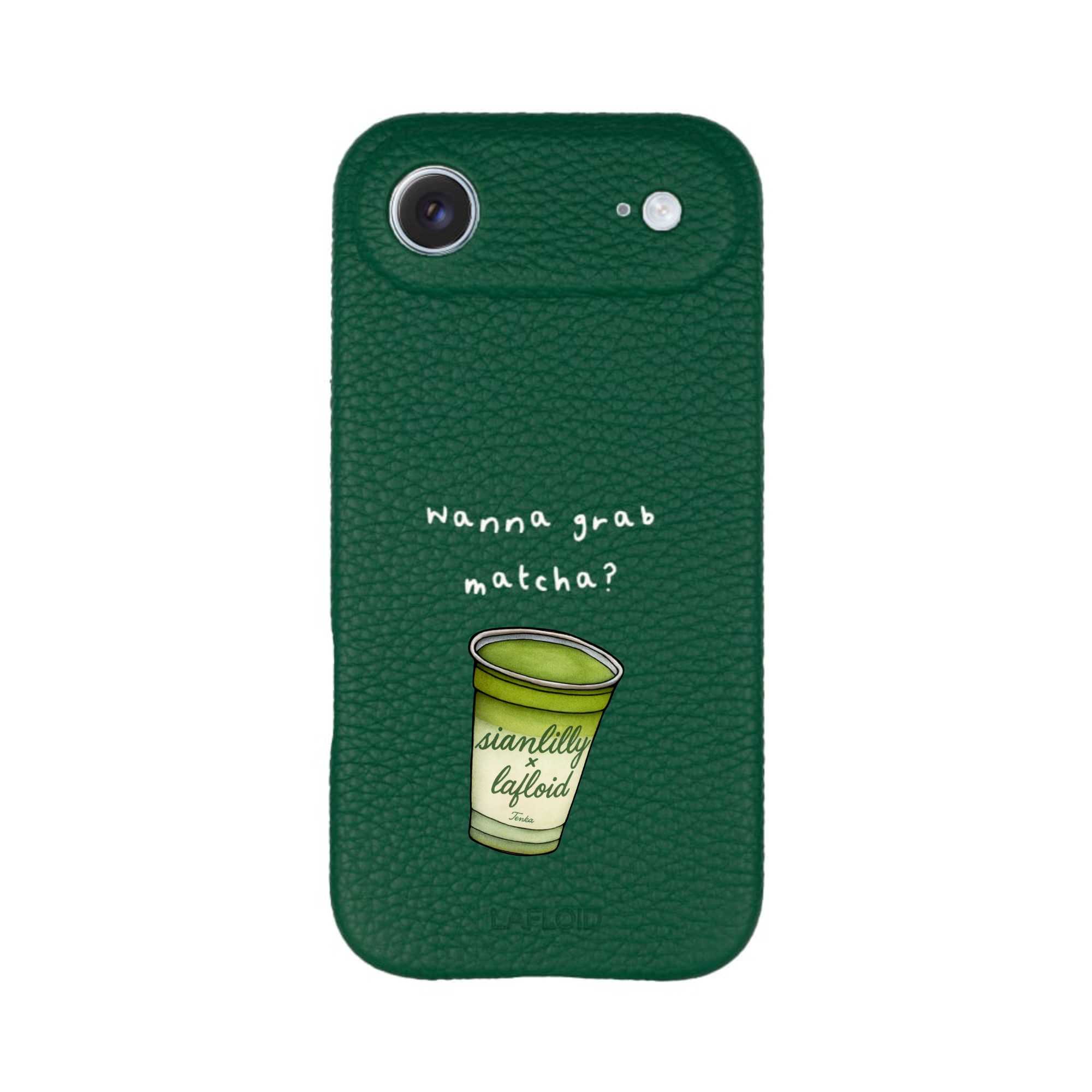 iPhone 17 AIR Case Green "Wanna grab matcha?" + Ceremonial Matcha