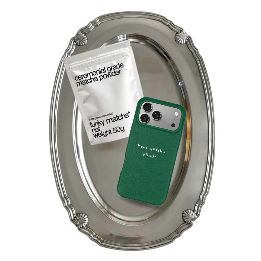 iPhone 17 PRO Case Green "More matcha please" + Ceremonial Matcha