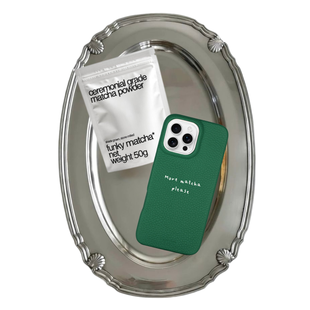 iPhone 16 PRO MAX Case Green "More matcha please" + Ceremonial Matcha