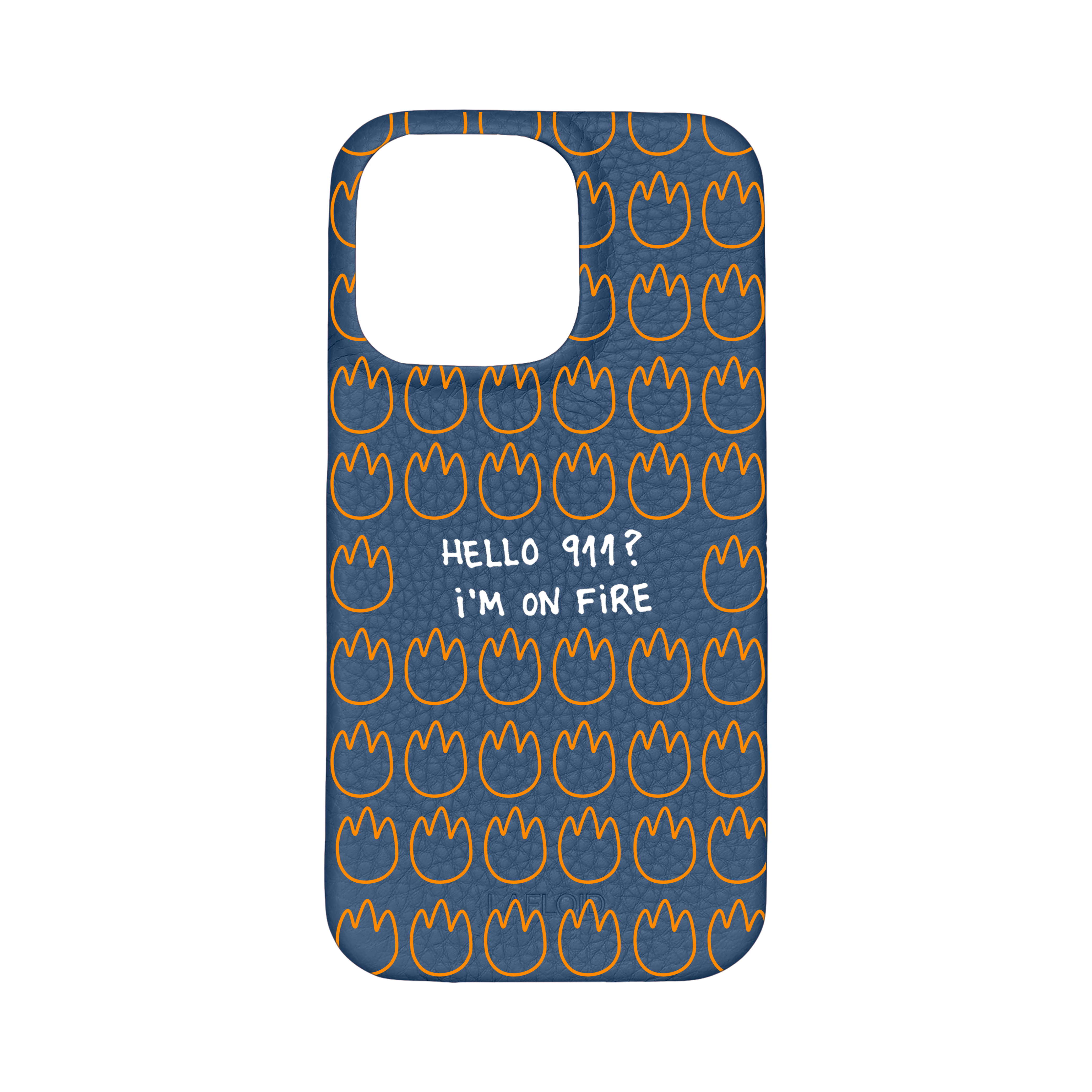 Funda Hello 911? I`m on fire - Denim