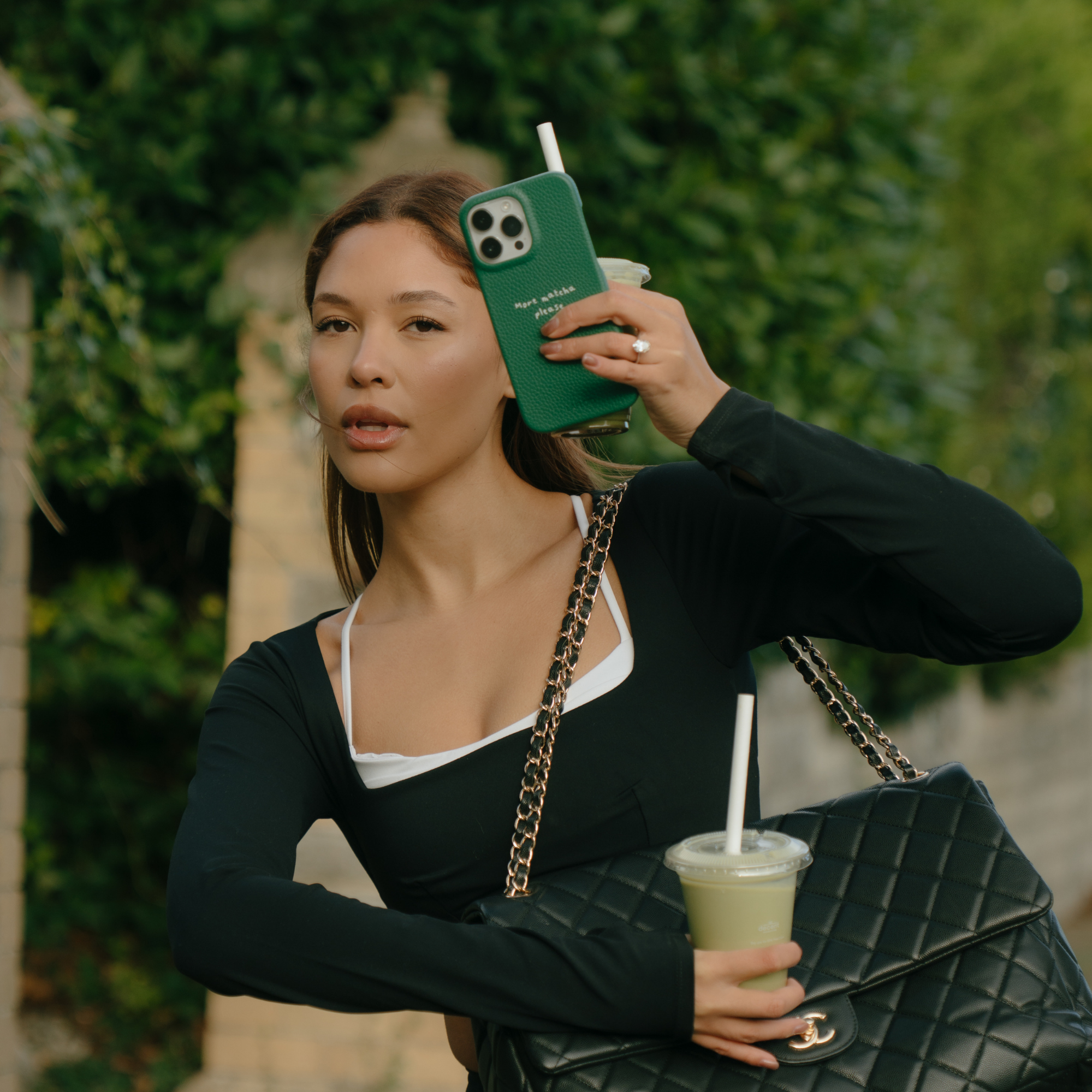 Funda iPhone 15 PRO MAX Green "More matcha please"