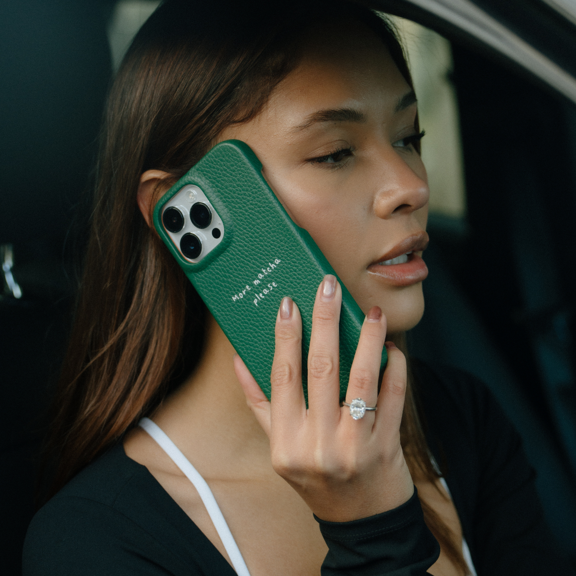 Funda iPhone 17 PRO MAX Green "More matcha please"