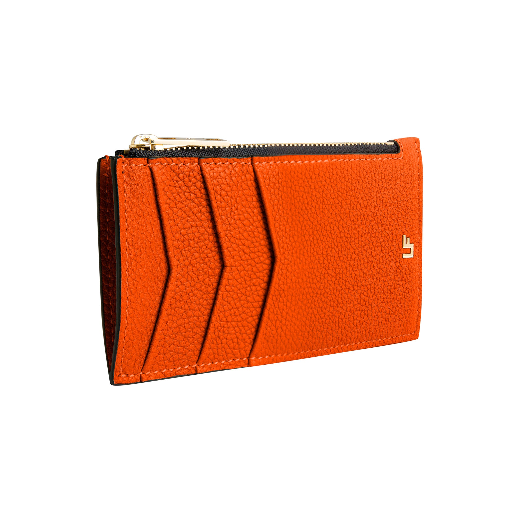 Zen Zippered Card Holder Orange