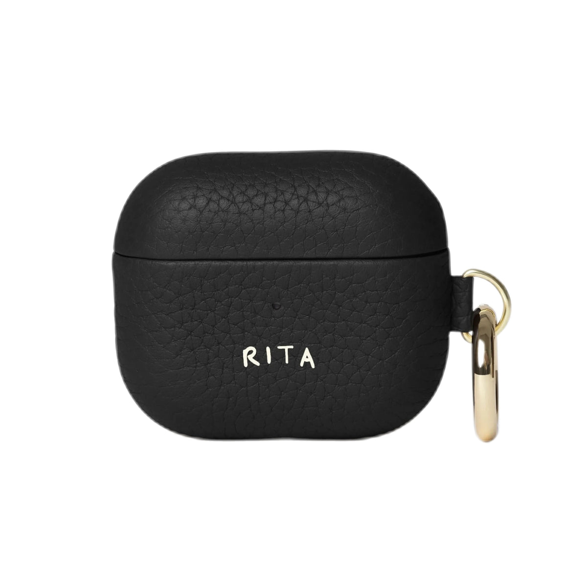Funda de piel AirPods 3 Black LAFLOID sobre fondo blanco