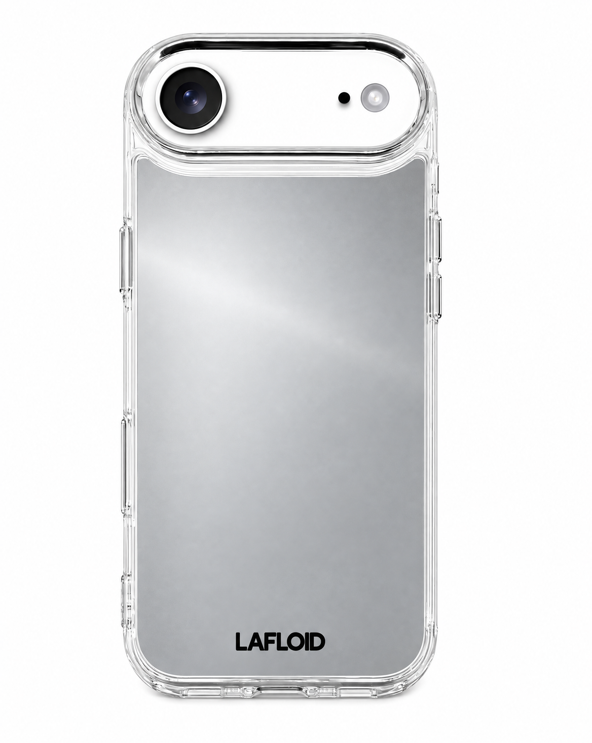 Funda espejo LAFLOID iPhone 17 Air sobre fondo blanco