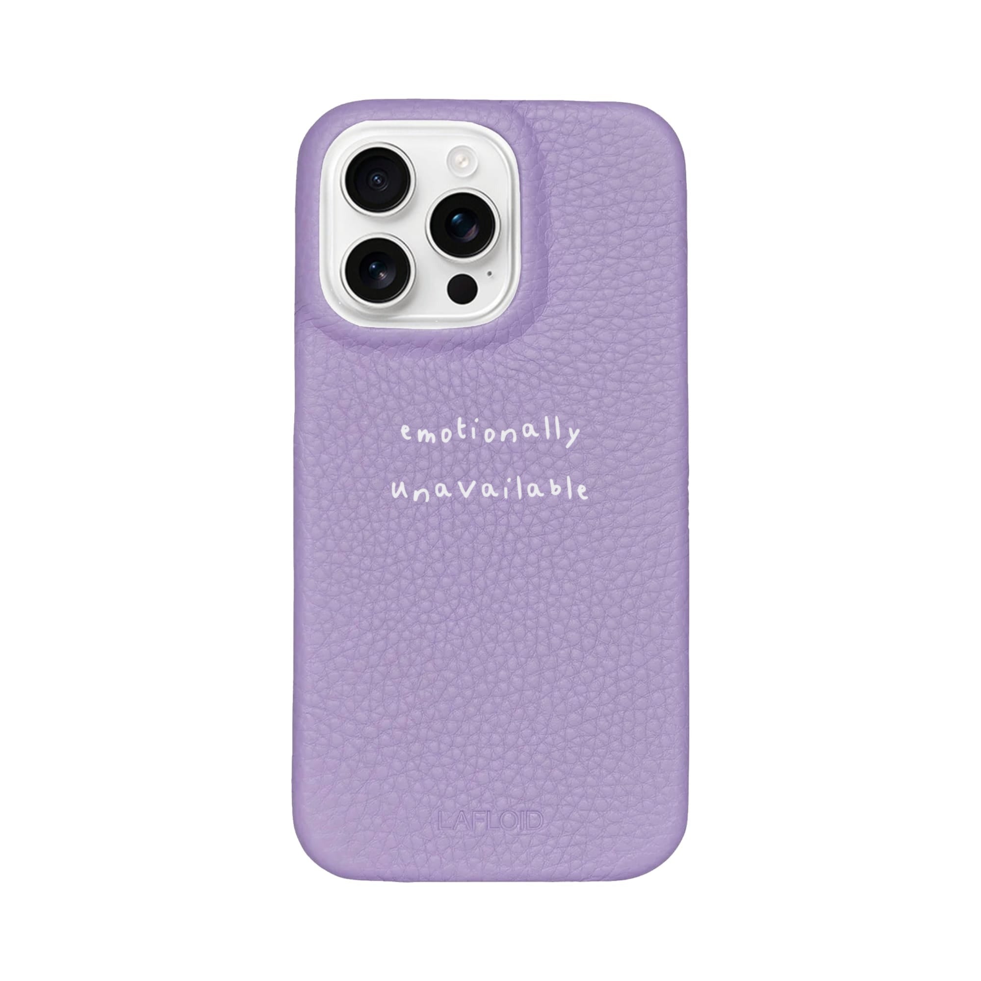 Personalized Leather iPhone 13 Pro Max Case – Lilac | Lafloid