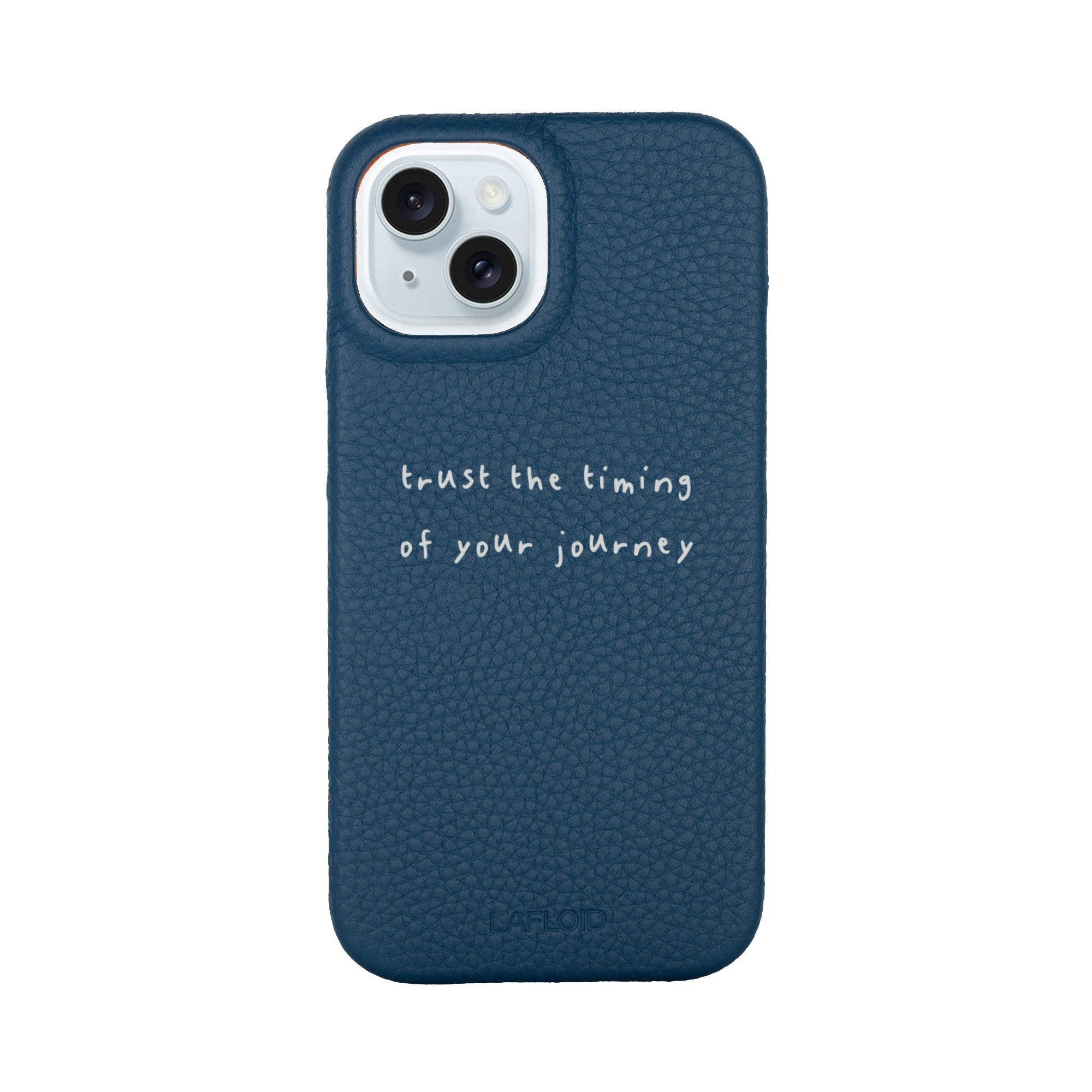 Personalized Leather iPhone 15 Case – Denim | Lafloid