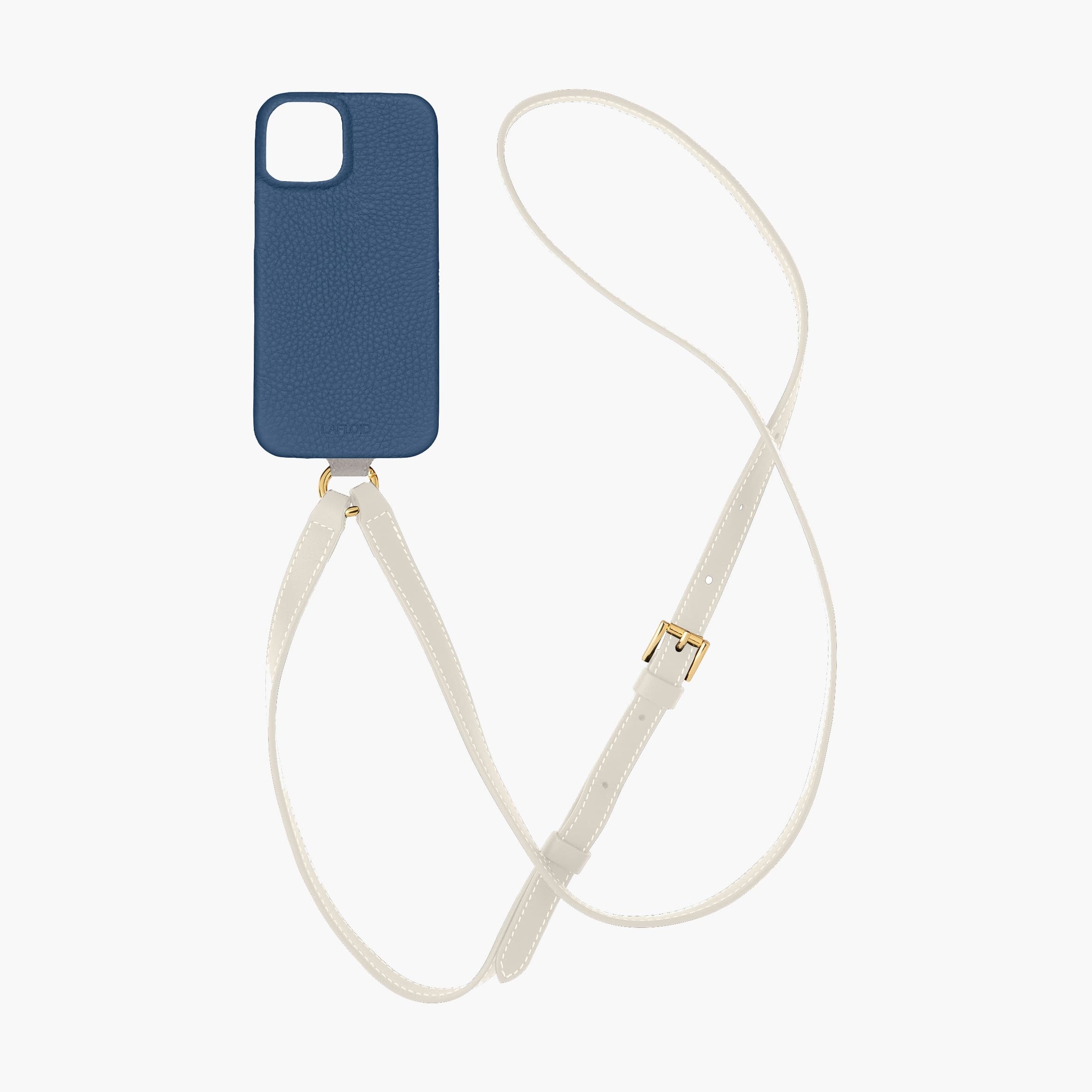 Pack Funda iPhone 14 Plus Colgante + Leather Strap Navy Blue