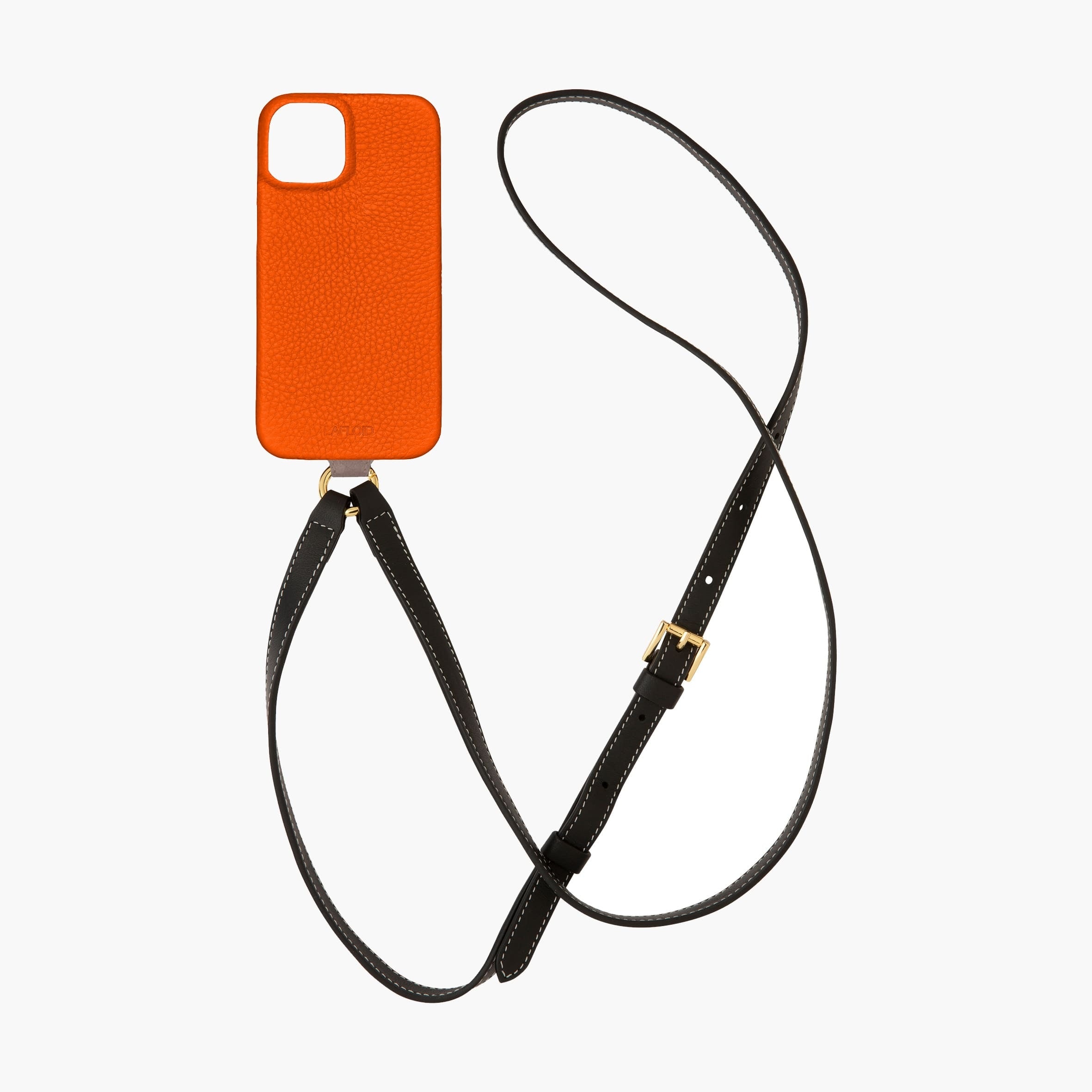 Pack Funda iPhone 14 Plus Colgante + Leather Strap Orange