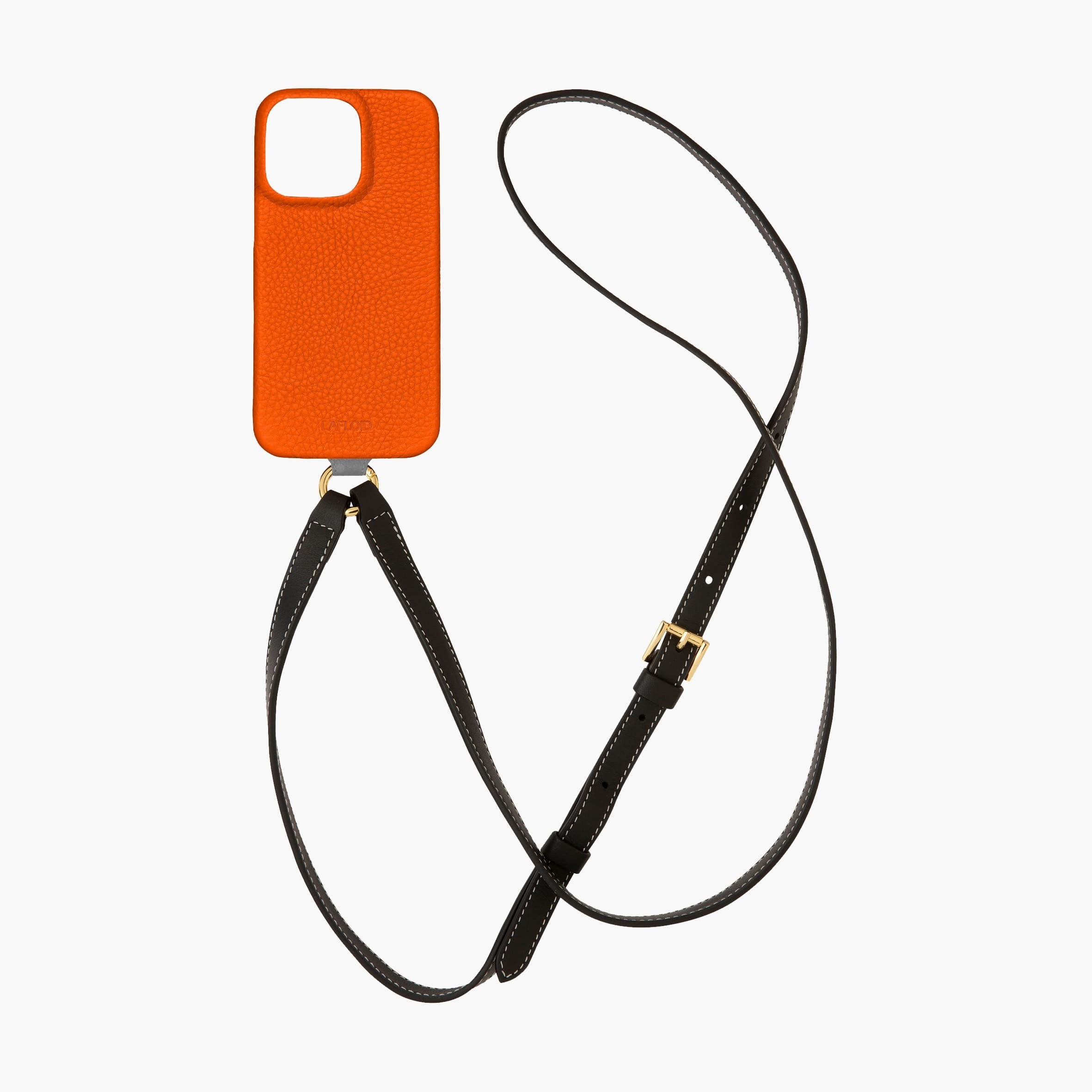 Pack Funda iPhone 14 PRO Colgante + Leather Strap Orange
